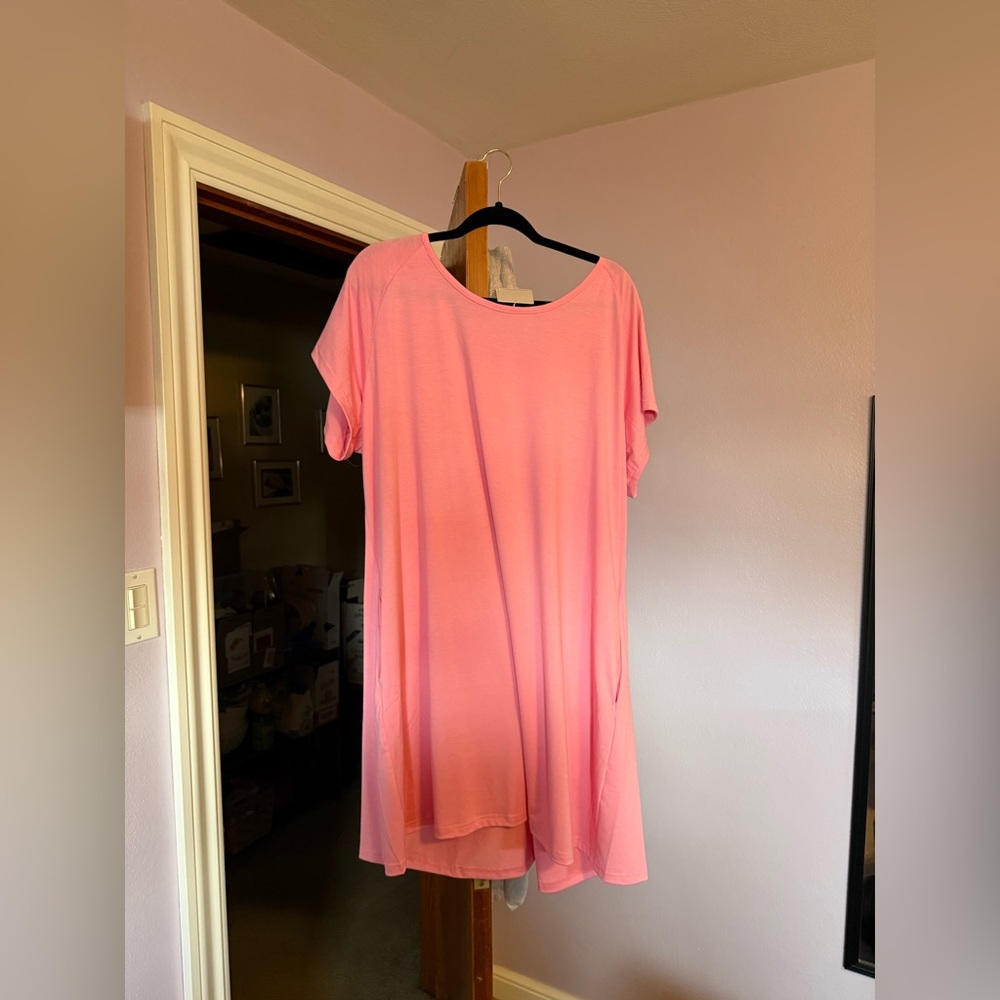 Pink Short Sleeve Dress
